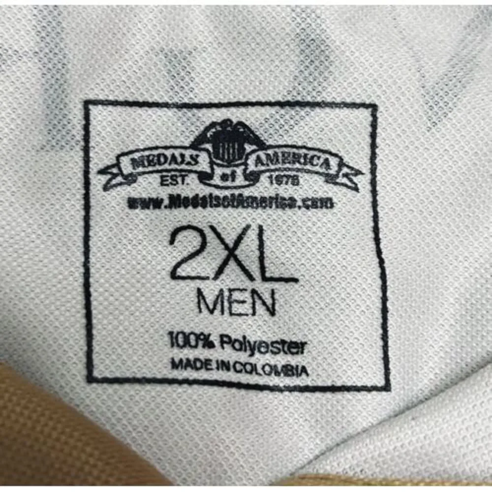 Declaration Of Independence All Over Print Polo Shirt Sz XL Medals Of America - Picture 9 of 9